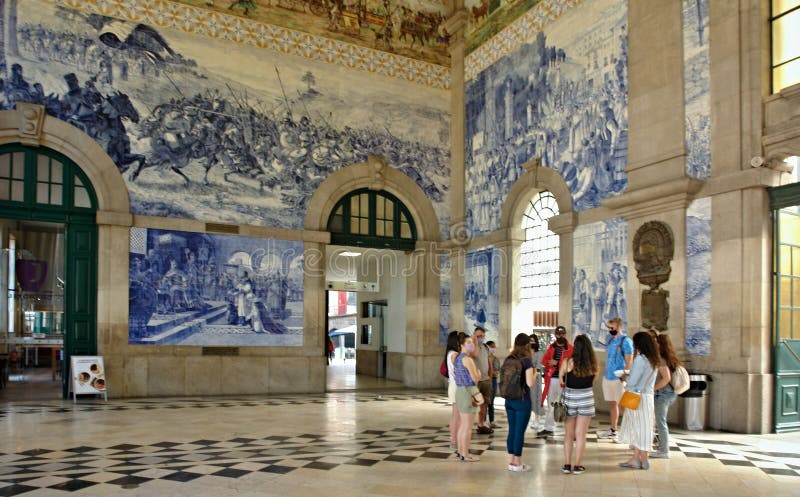Sao Bento Train Station in Porto - Portugal Editorial Stock Image ...