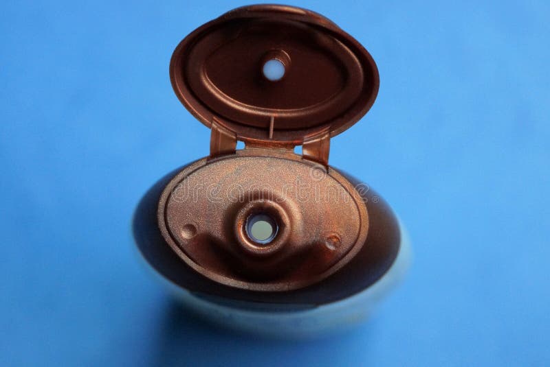 One Open Brown Plastic Cap on a Bottle of Shampoo Stock Image Image