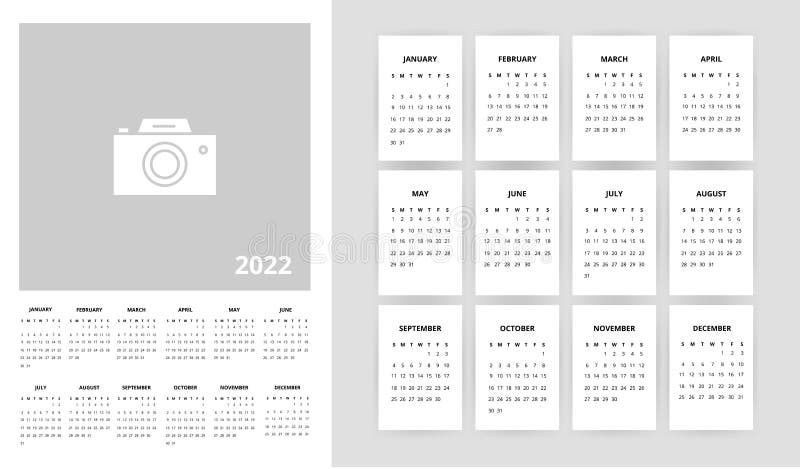 One Page Calendar Small Monthes Stock Vector - Illustration of july ...