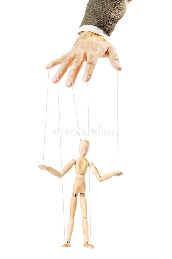 One person controls the other like a puppet royalty free stock photography One person controls the other like a puppet royalty free stock photography