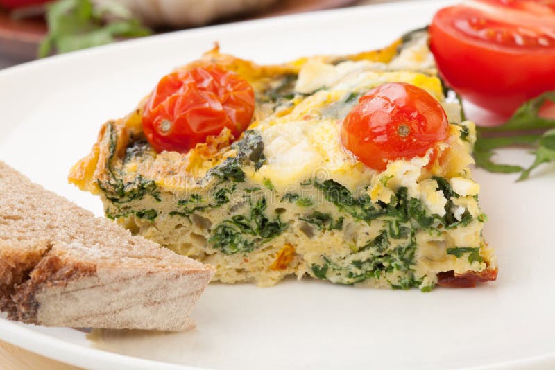 One Piece of Kale Tomato Frittata