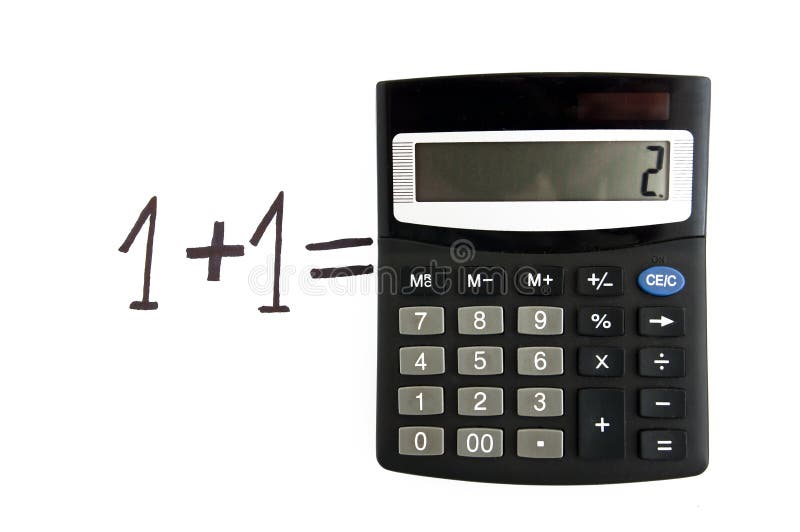 One plus one royalty free stock photos