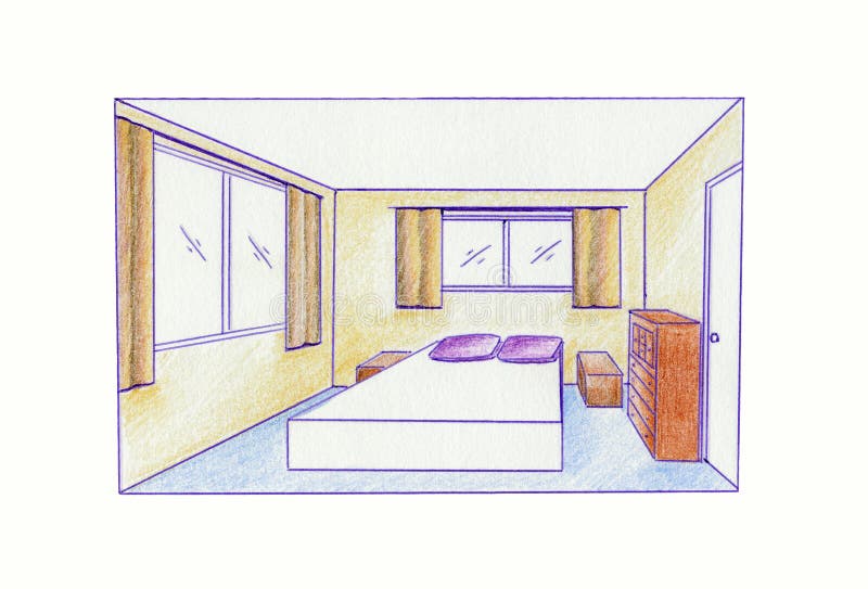 One Point Perspective Stock Illustration Illustration Of
