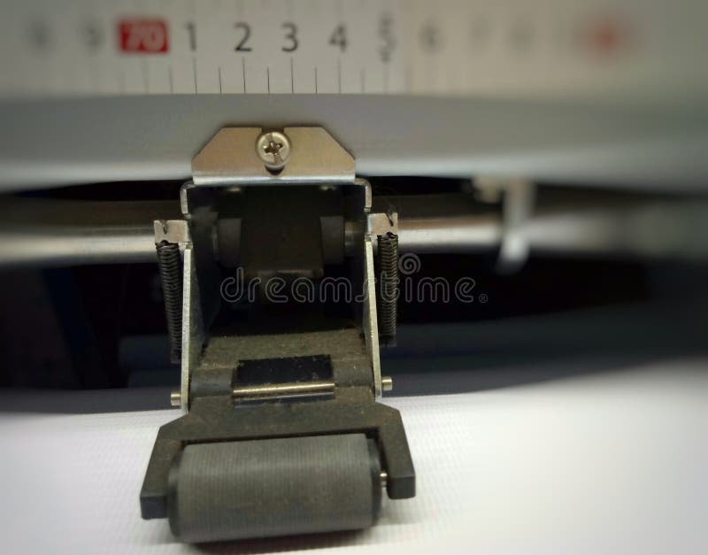 One of the print the media clamp rollers from a digital printing machine stock photo One of the print the media clamp rollers from a digital printing machine stock photo