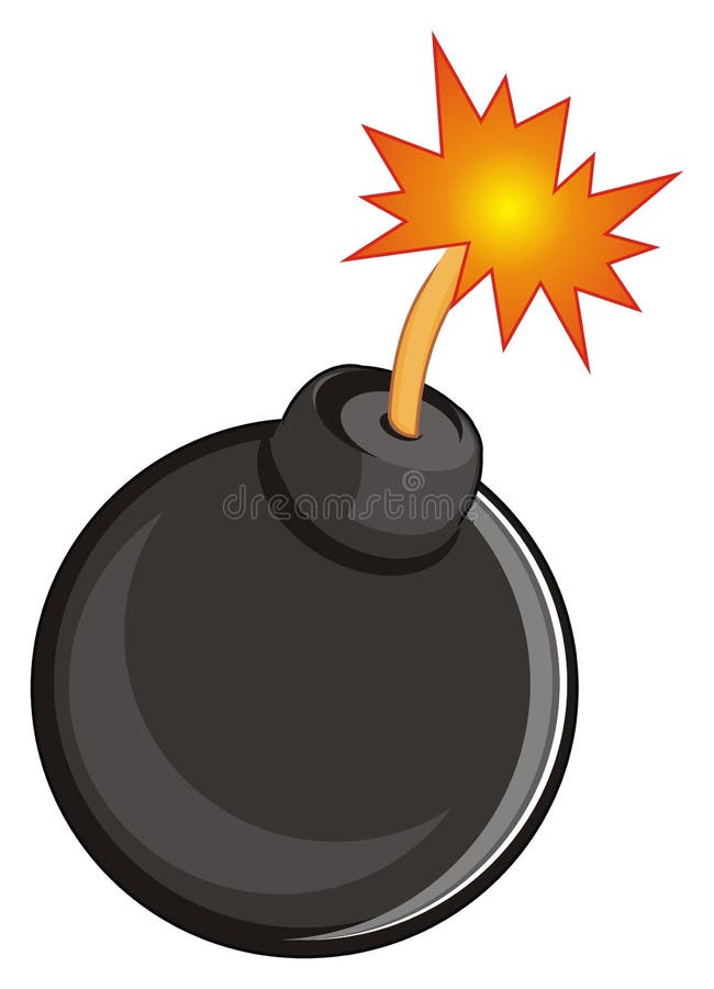 One round bomb stock illustration
