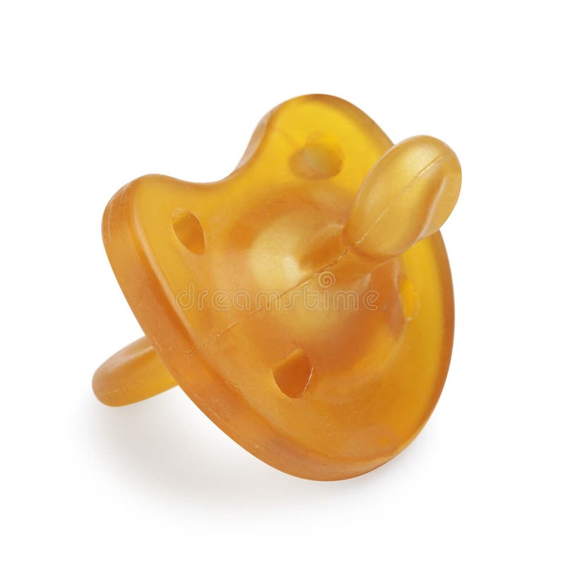 One Rubber Baby Pacifier Isolated on White Stock Photo Image of cute