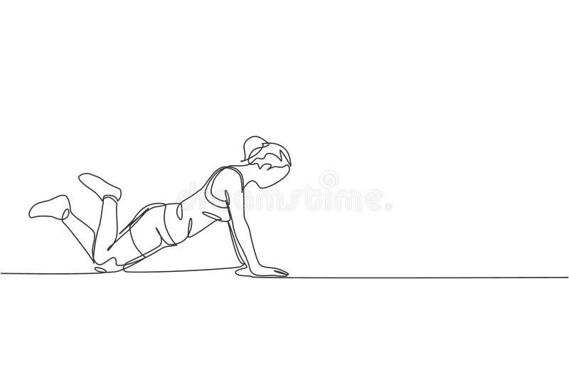 Single Continuous Line Drawing of Young Sportive Man Training Speed Run  with Treadmill in Sport Gymnasium Club Center. Fitness Stock Vector -  Illustration of continuous, outline: 202036524