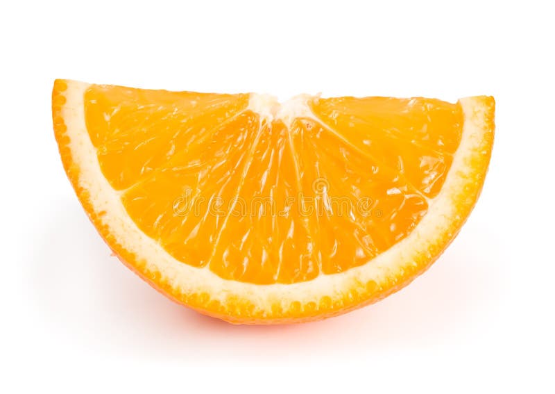 One slice of orange stock image. Image of fruity, fruit 30666703