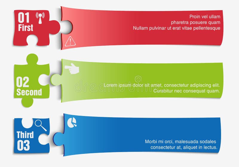 One two three progress steps vector illustration