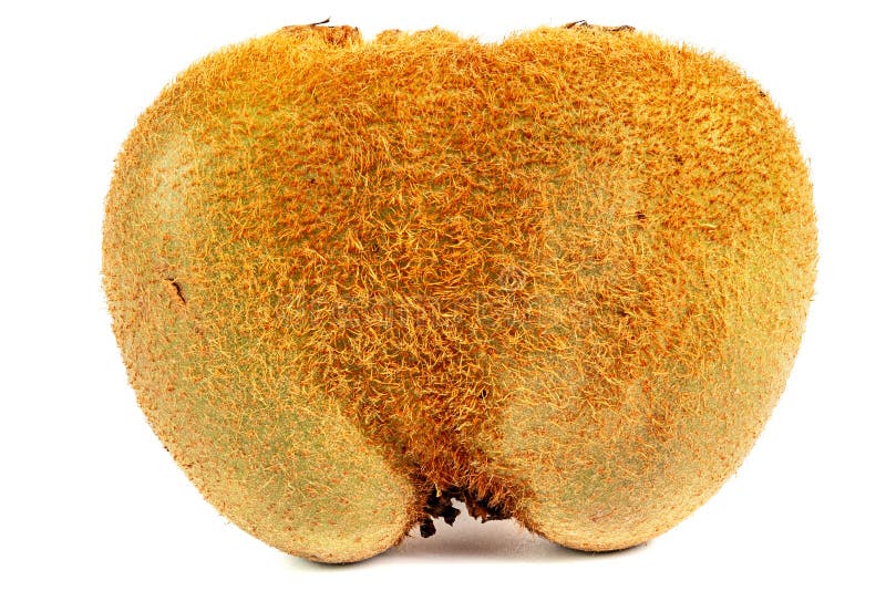 One ugly kiwi mutant fruit isolated on white background