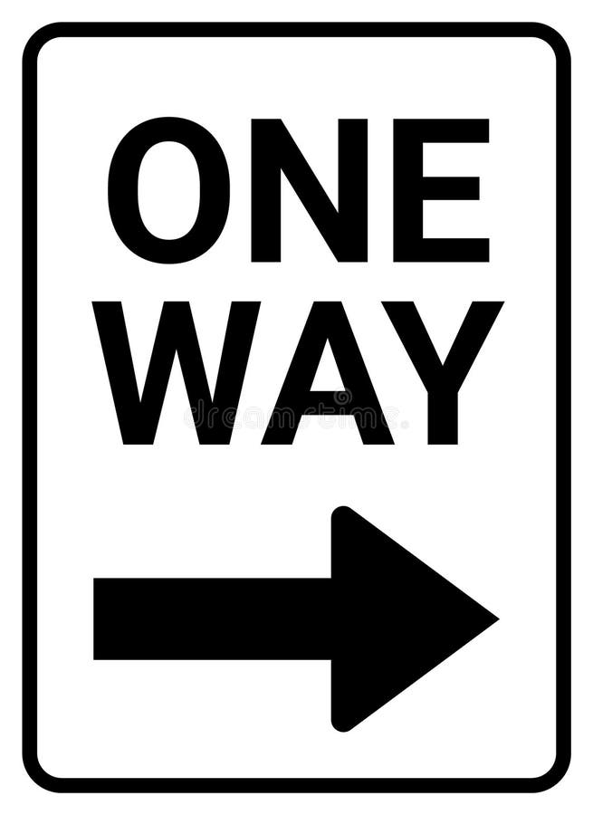 One Way Road Sign. Traffic Direction Vector Arrow Board One Way Sign ...