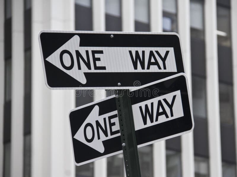 One Way Sign Stock Photo Image Of Concept Roadside 45843372