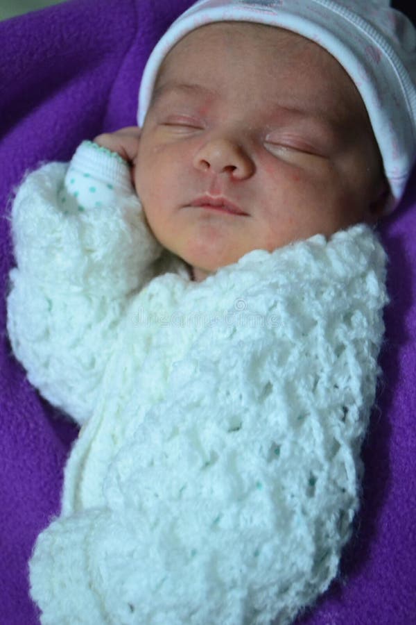 One Week Old Baby stock image. Image of baby, violet 54786161