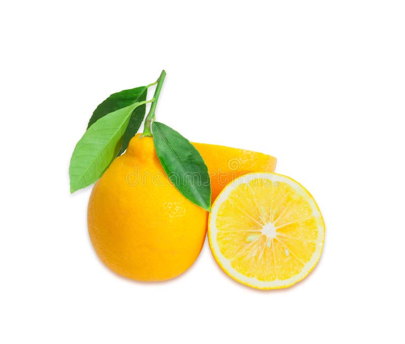 One Whole Lemon And One Lemon Cut In Half Stock Image Image Of Food