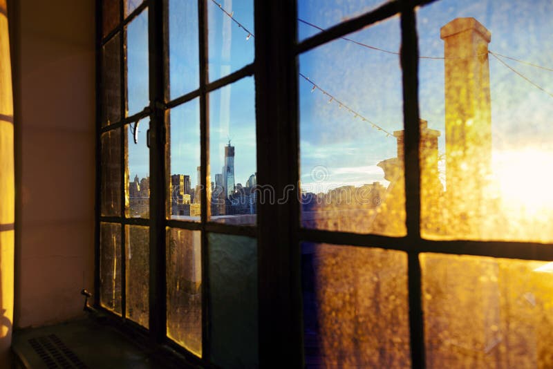 Lower Manhattan Skyline Afternoon Window