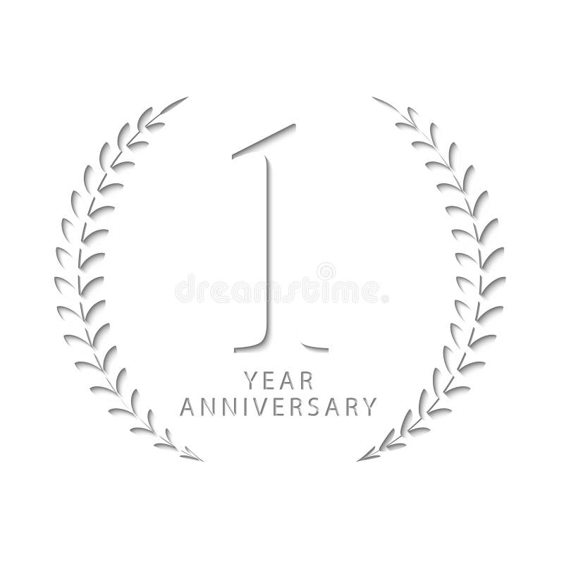 One Year Anniversary stock vector. Illustration of anniversary - 216358871