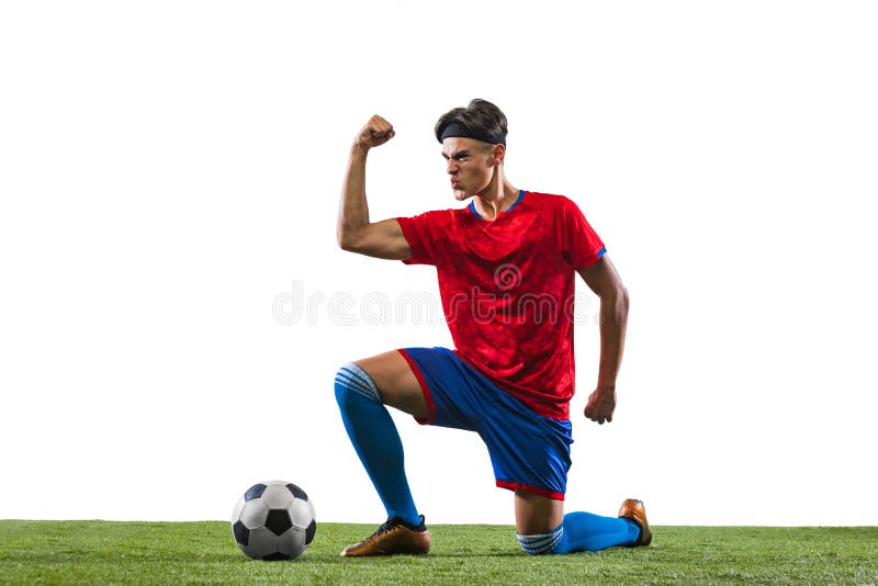 Soccer team or Football team players on white background - Young