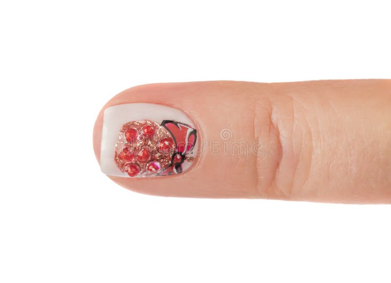 Ongle de doigt avec le modèle photos libres de droits