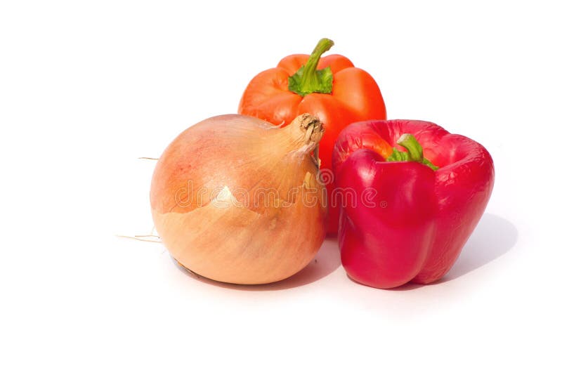 Onion and bell peppers