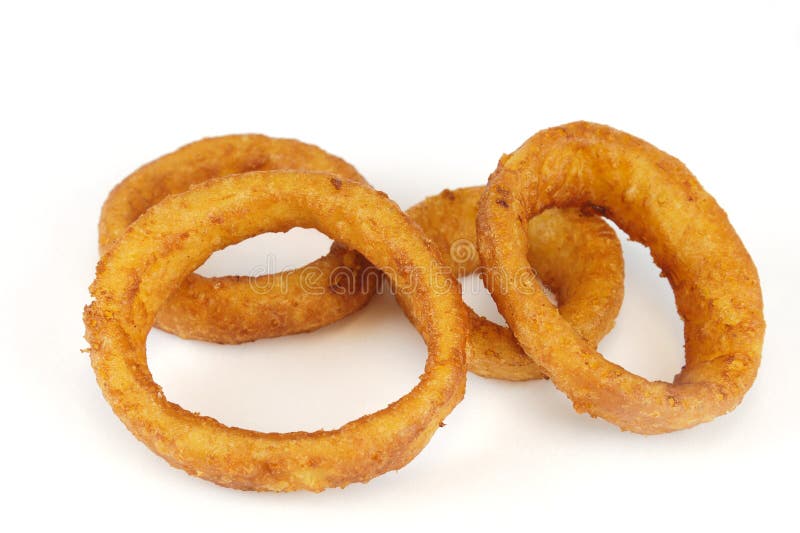 Onion Ring Isolated on White Background Stock Image Image of
