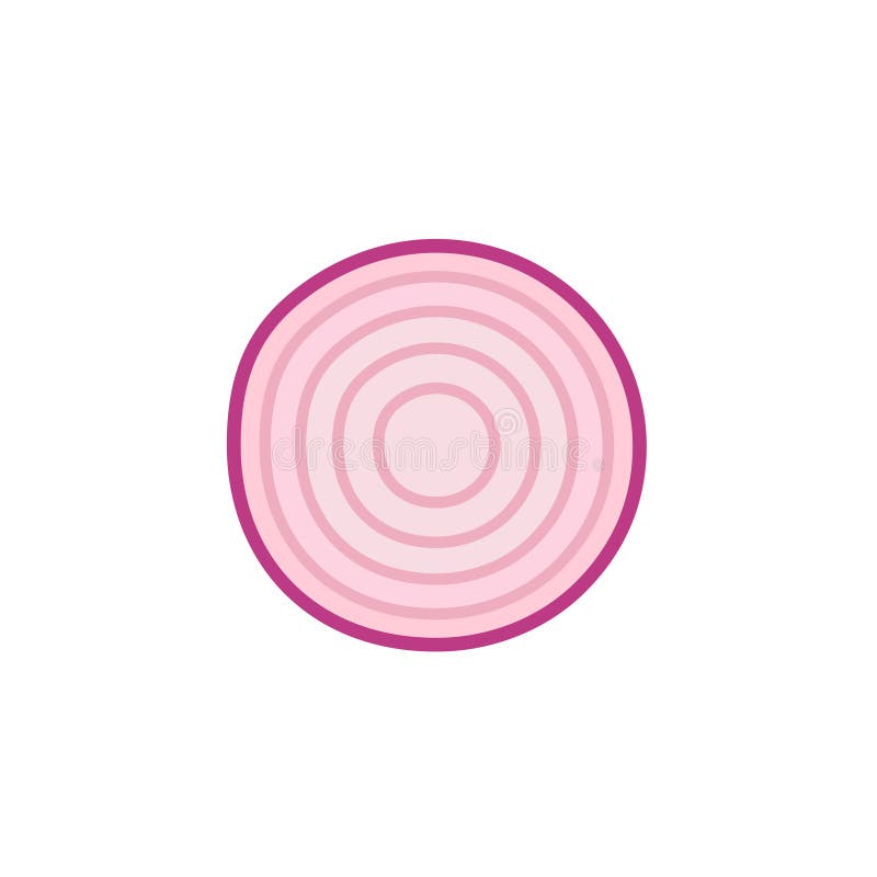 Red Onion And Slice On White Vector Stock Vector Illustration of healthy, harvest 53007385