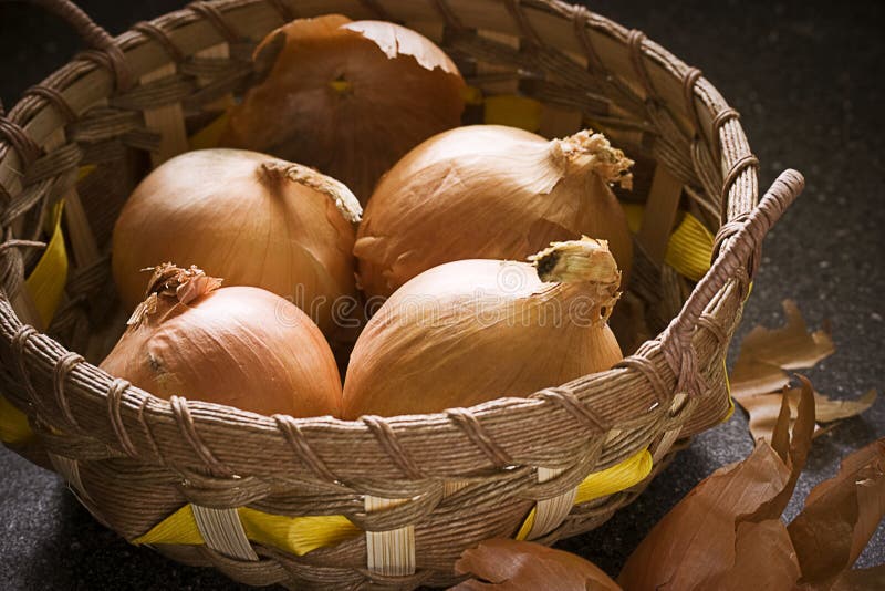 Onions in a basket