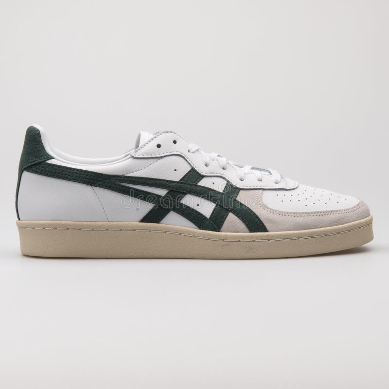 Onitsuka Tiger White and Green Sneaker Editorial Stock Image - Image of ...