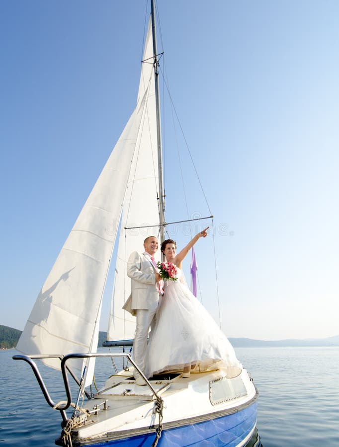 Pasgetrouwd koppel stock afbeelding