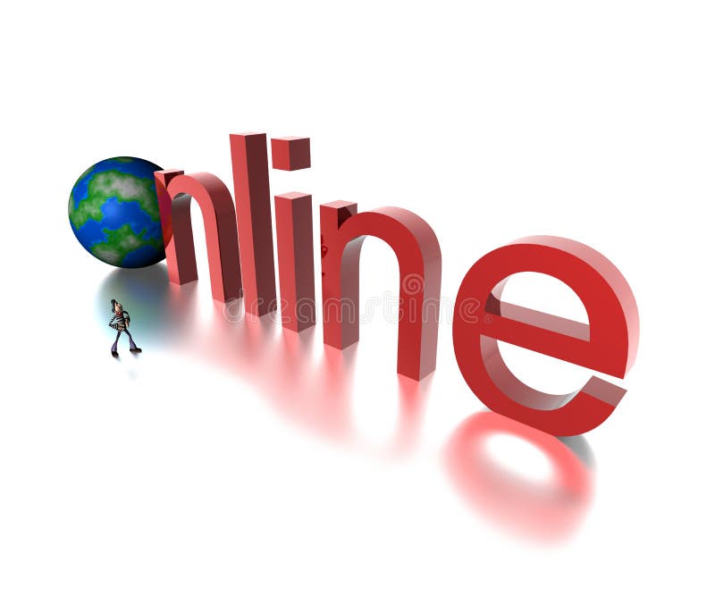Online stock illustration. Illustration of light, business - 9604995