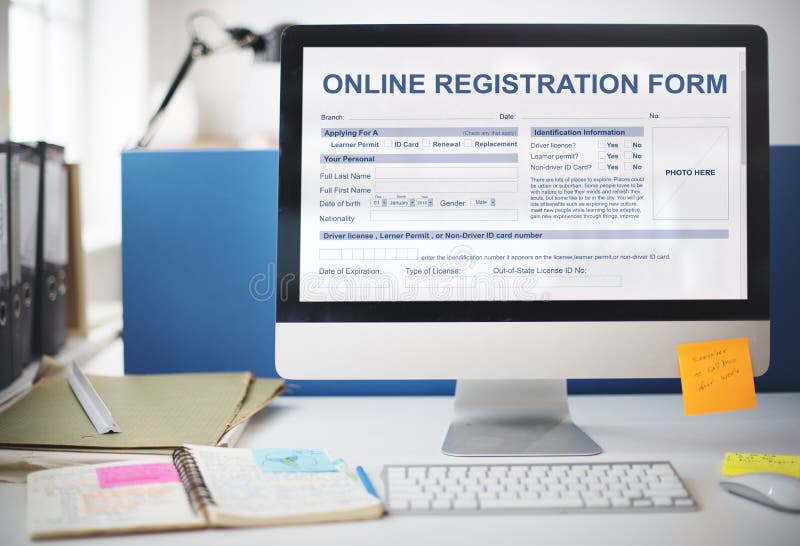 Online Application Form Document Concept stock photography