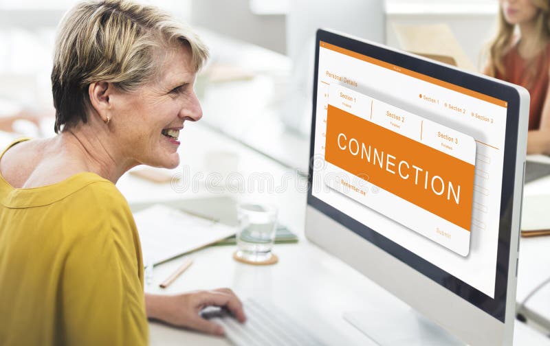 Online Application Registration Form Graphics Concept stock photography