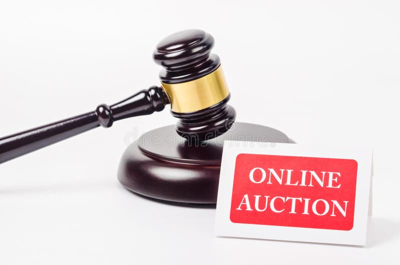 Online auction concept.