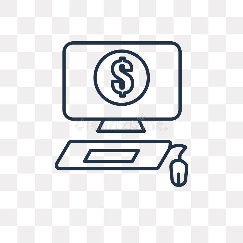Online bankieren vectordiepictogram op transparante achtergrond, l wordt geïsoleerd stock illustratie Online bankieren vectordiepictogram op transparante achtergrond, l wordt geïsoleerd stock illustratie