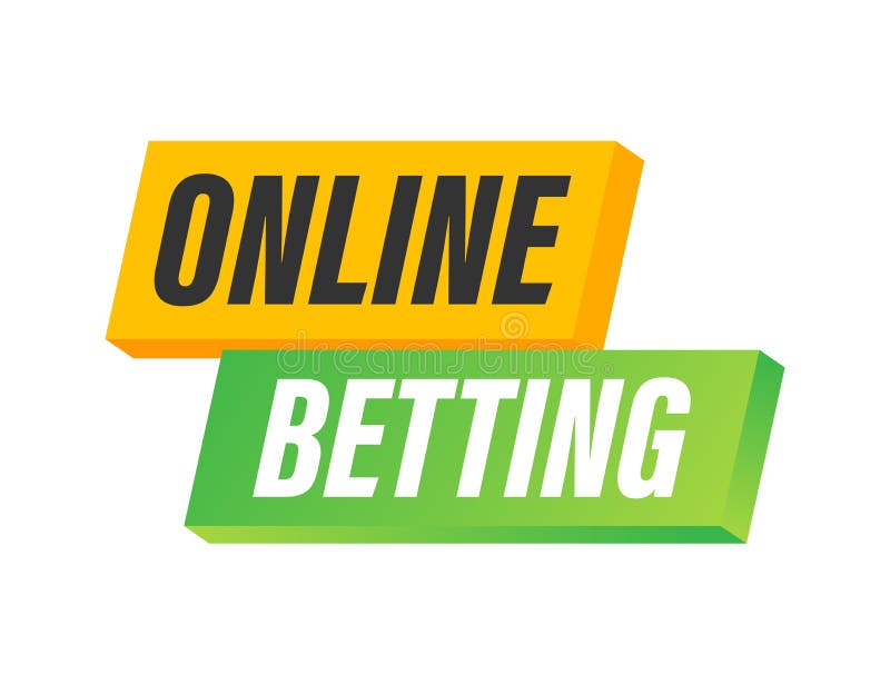 Online Betting. Flat Web Banner with Red Bet Now on White ...