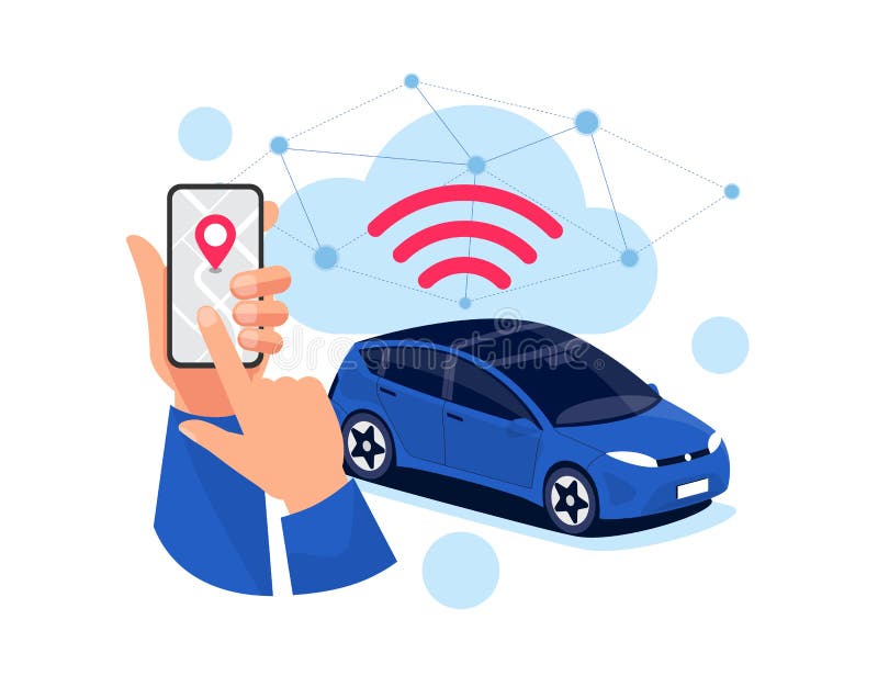 Connected Car Parking Sharing Service Remote Controlled Via Smartphone