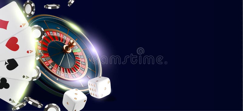 Online Casino Banner or Flyer Background. Vegas Casino Roulette Wheel  Isolated on Blue Background. 3d Realistic Vector Stock Vector -  Illustration of fortune, gaming: 140601899