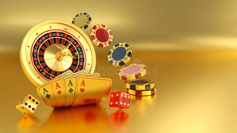 Online Casino Gambling Concept with Neon Lights - 3D Illustration Stock  Illustration - Illustration of concept, poker: 187372513