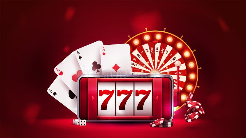 Online casino, banner with podium with smartphone, casino slot machine,  Casino Roulette and poker chips in dark scene with neon rhombus frames and  hologram of digital rings 5525136 Vector Art at Vecteezy