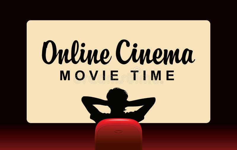Banner for Online Cinema with Old Movie Projector Stock Vector -  Illustration of laptop, digital: 128949302