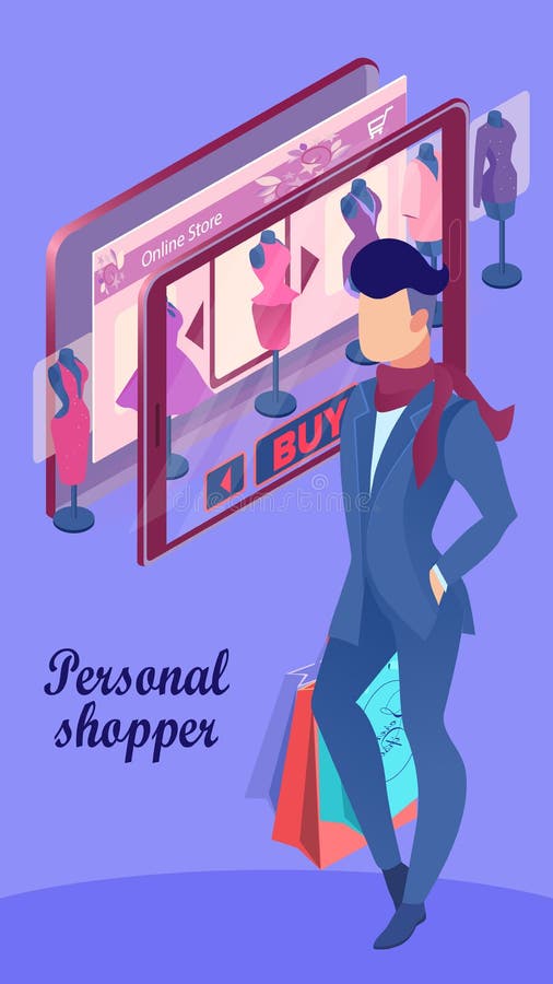 Conceptual Caption Personal Shopper Business Approach Looking Person Who  Freely Stock Illustration by ©nialowwa #619645296