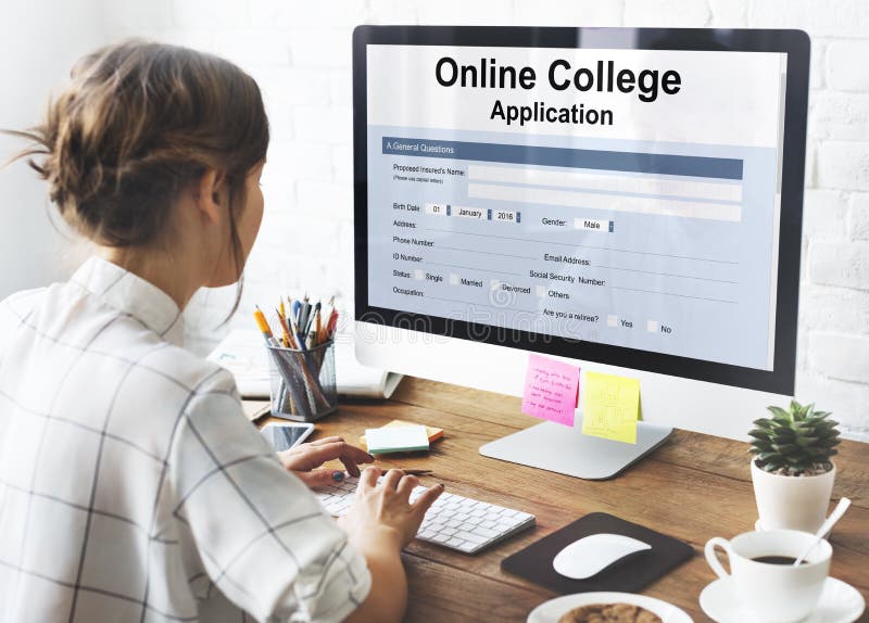 Online College Application Form Concept royalty free stock image