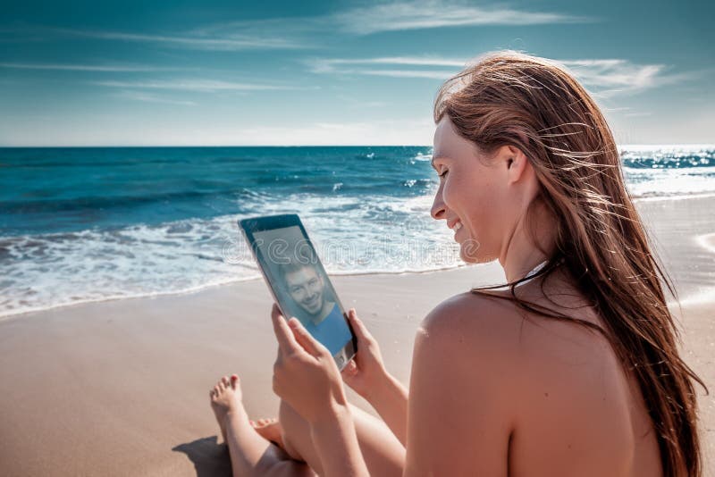 Technology vacations stock photo