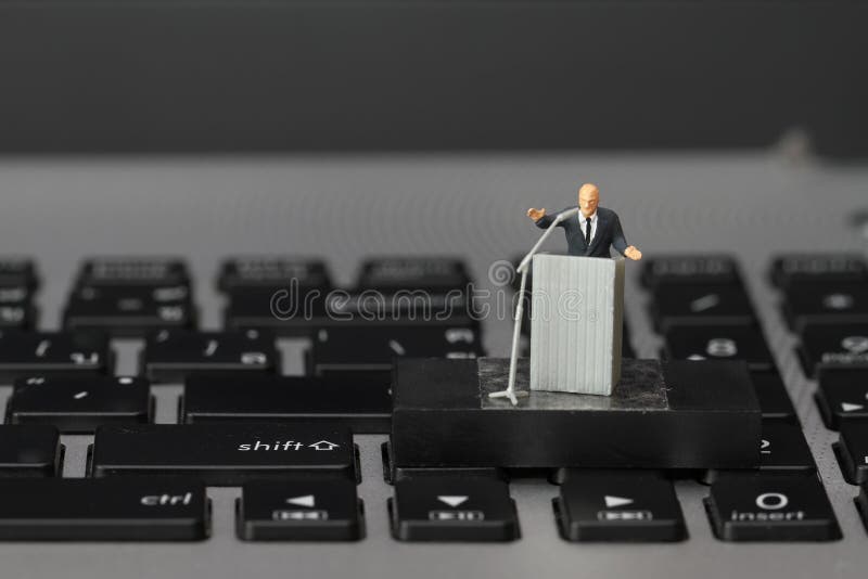 Online conference concept-miniature speaker