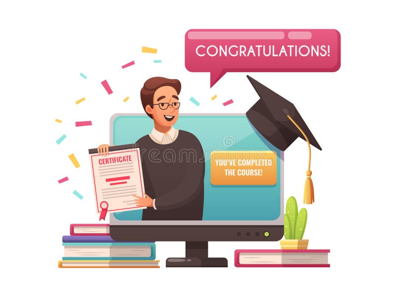 Online Course Composition royalty free illustration