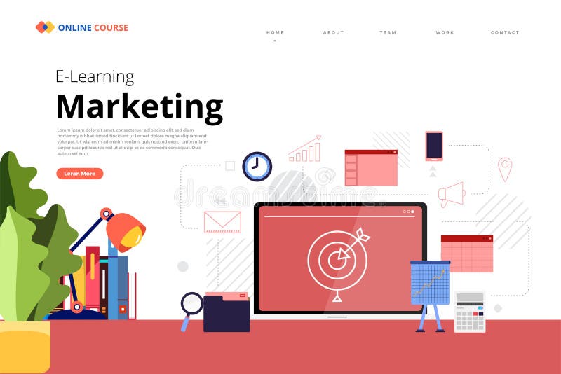 Online Course technology skill royalty free illustration