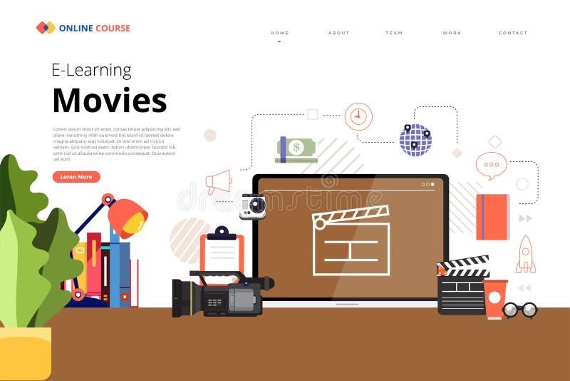Online Course technology skill vector illustration