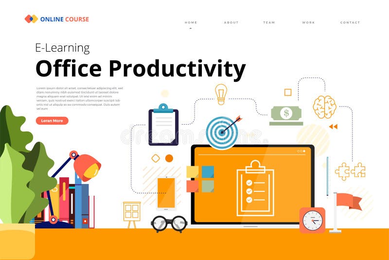 Online Course technology skill vector illustration