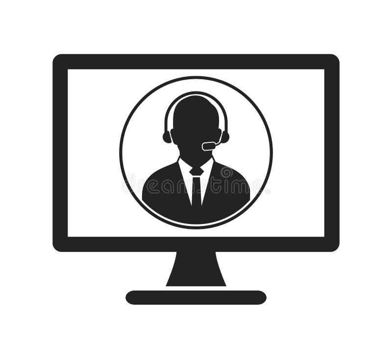 Online Customer Service Icon. vector illustration