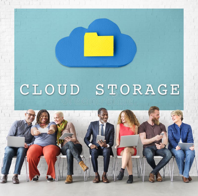 Online Data Cloud Storage Technology Concept Stock Photo Image of