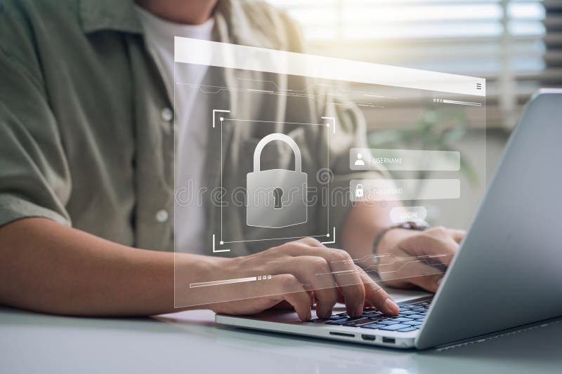 Online Data Security and User Authentication Safe Login Interface with Password Protection, Cybersecurity Measures, and Encrypted Digital Identity to Enhance Privacy and Prevent Cyberattacks